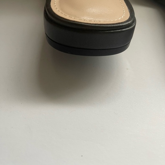 New in box- Guess Black Quilted Mules with Gold Accent - Picture 6 of 9